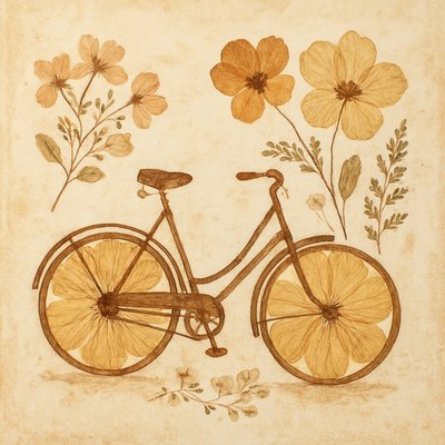 bicyle resting against a wall