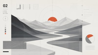 a vast valley with a river winding toward distant mountains at sunrise, no people, no text