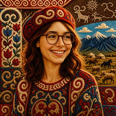 Kyrgyz Art Style Style Transfer Example