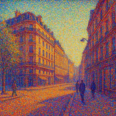 Pointillist Impressionism Art Style Style Transfer Example