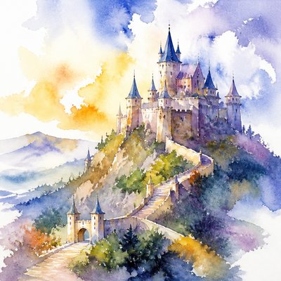 majestic castle on a hilltop