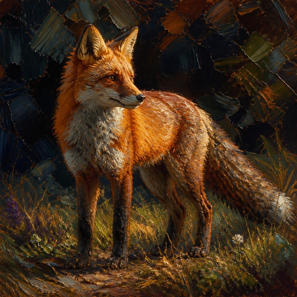 animal standing in natural pose