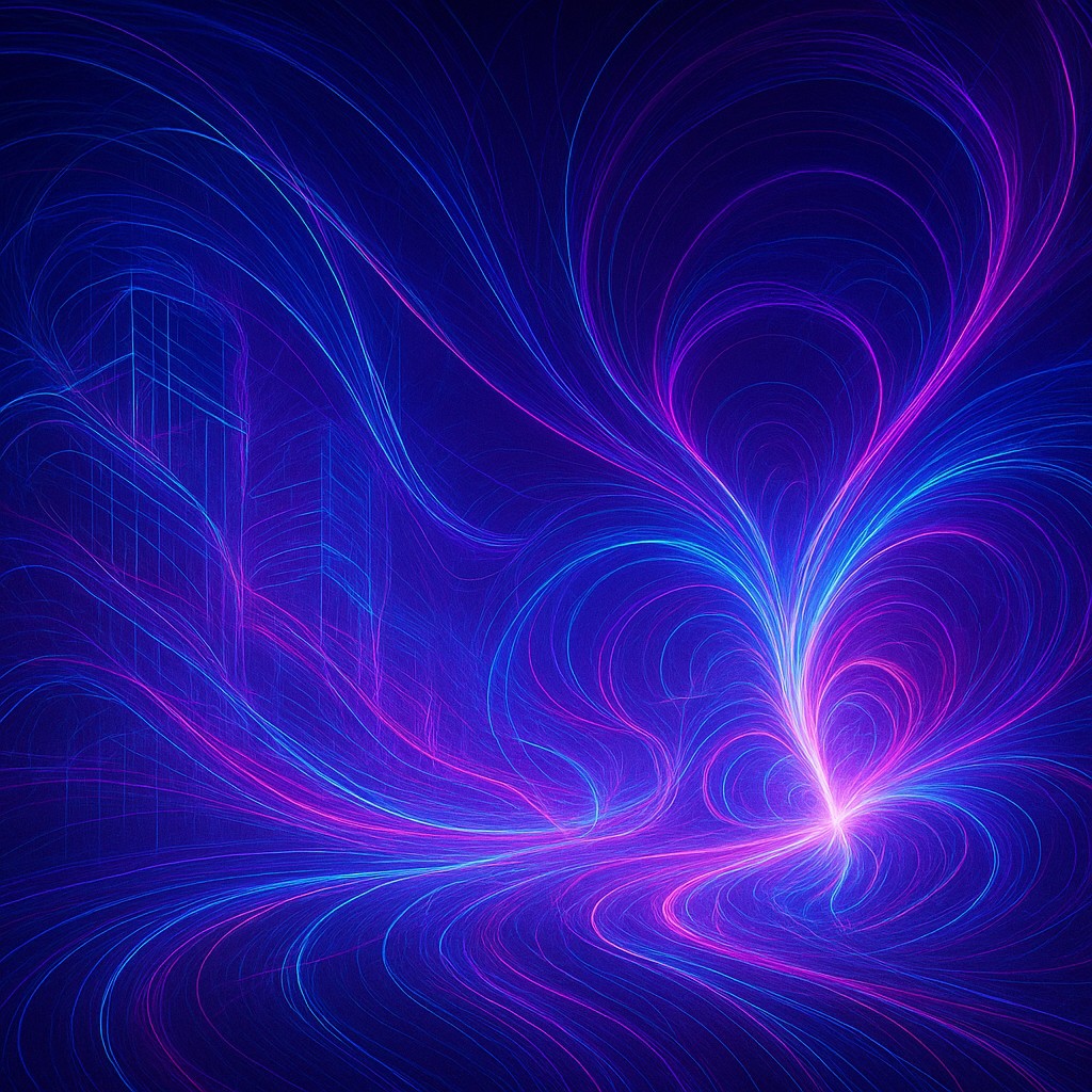 Magnetic Field Visualization Style Transfer Example