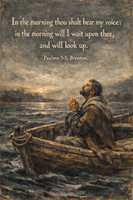 “In the morning thou shalt hear my voice: in the morning will I wait upon thee, and will look up.” (Psalms 5:3, Brenton)

