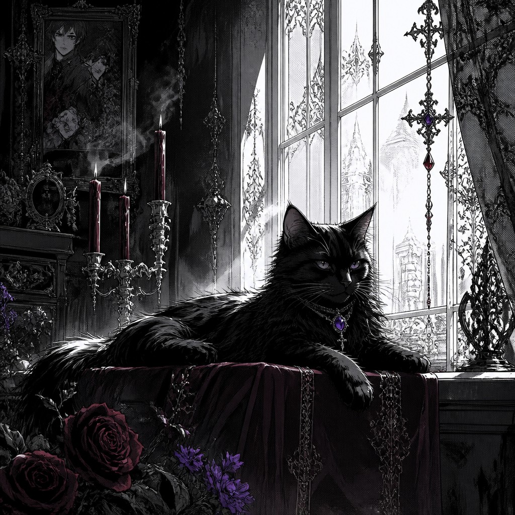 a cat lounging in a sunlit window
