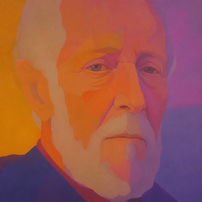 close-up portrait of an elderly person with expressive weathered features