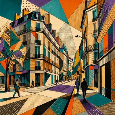 Synthetic Cubism Art Style Style Transfer Example