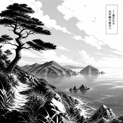 wide landscape with natural scenery — Manga Art Style