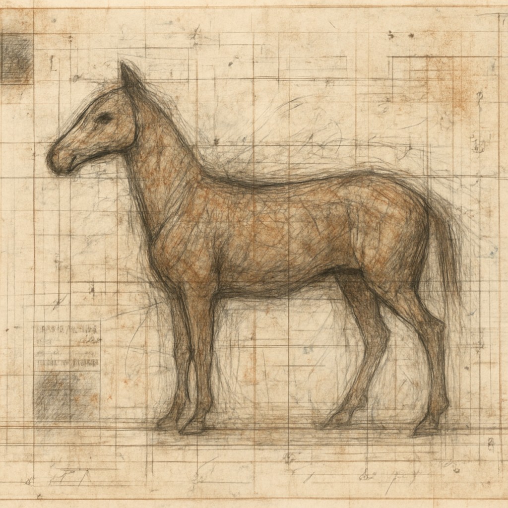 animal standing in natural pose