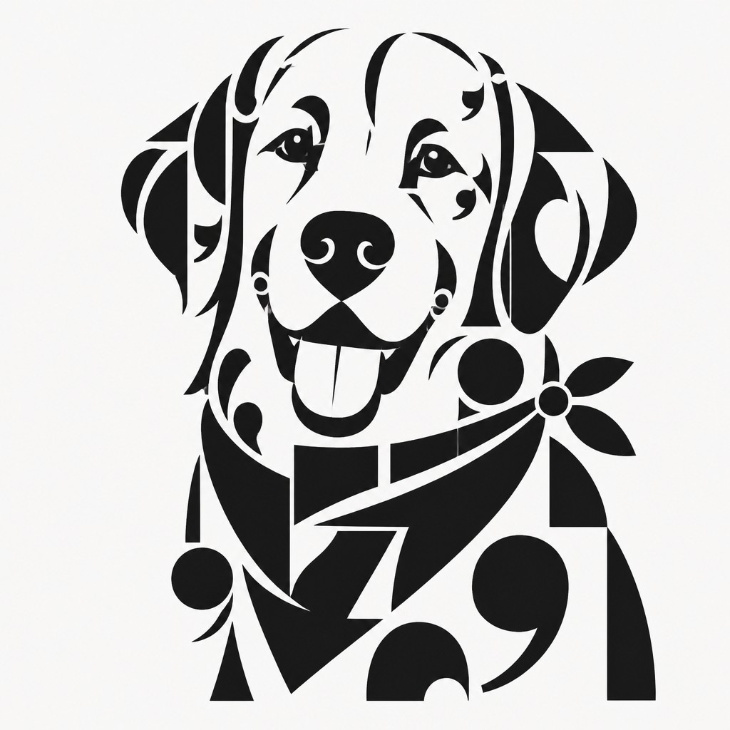 portrait of a golden retriever wearing a blue bandana, warm plain backdrop, no text