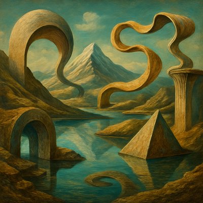 serene landscape with mountains and water