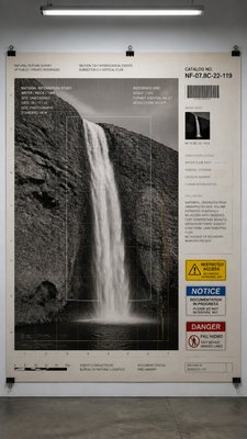 towering waterfall cascading down a cliff