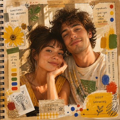portrait of two people together