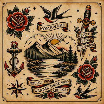 Tattoo Flash Art Style 2