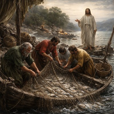 And he (Jesus) said unto them, Cast the net on the right side of the ship, and ye shall find. They cast therefore, and now they were not able to draw it for the multitude of fishes. 
(John 21:6 KJV)
