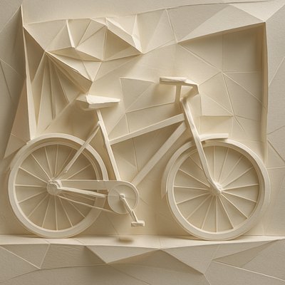 bicyle resting against a wall