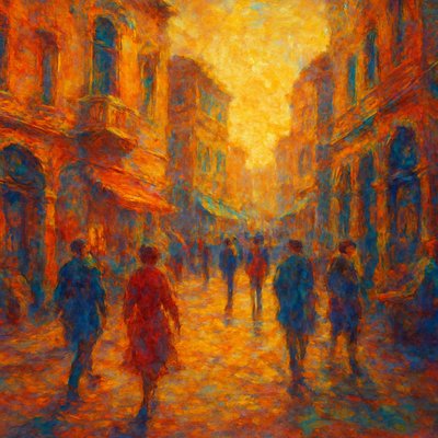 urban street with city activity