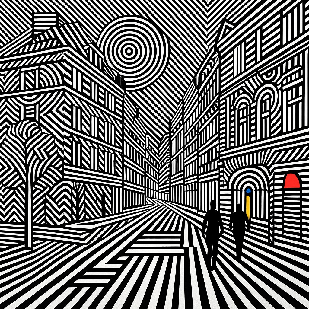 Op Art Style Style Transfer Example