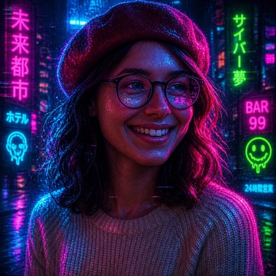 Cyberpunk Art Style Style Transfer Example