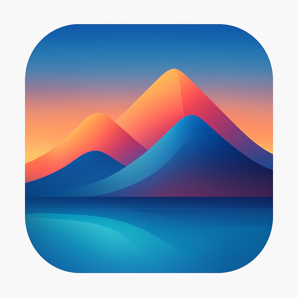serene landscape with mountains and water