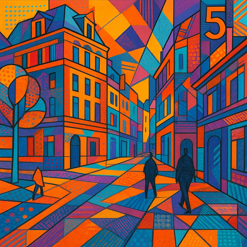 Synthetic Cubism Art Style Style Transfer Example