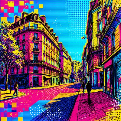 Digital Pop Art Style Style Transfer Example