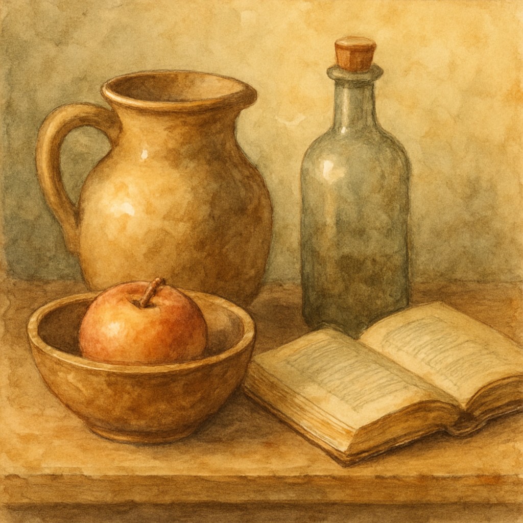 still life with everyday objects