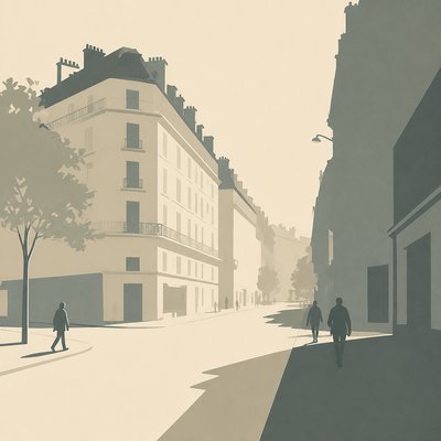 Minimalist Landscape Art Style Style Transfer Example