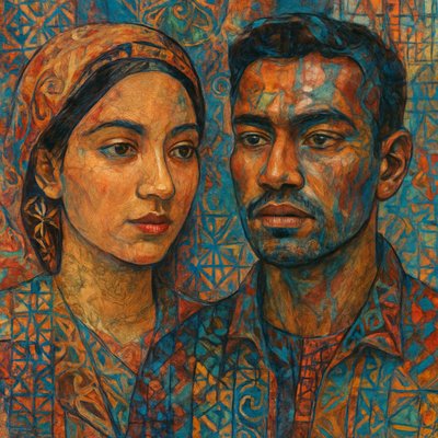 portrait of two people together