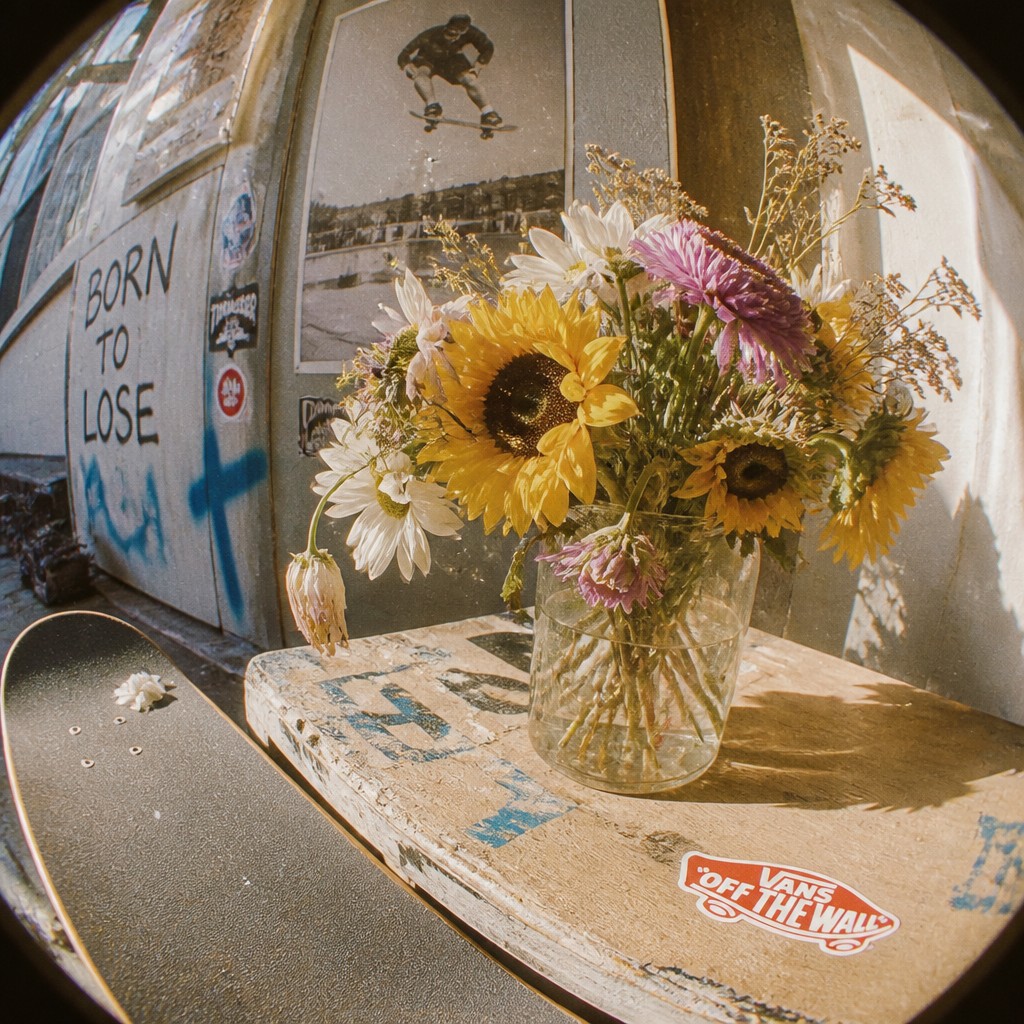 bouquet of flowers in a glass vase — Skater Aesthetic