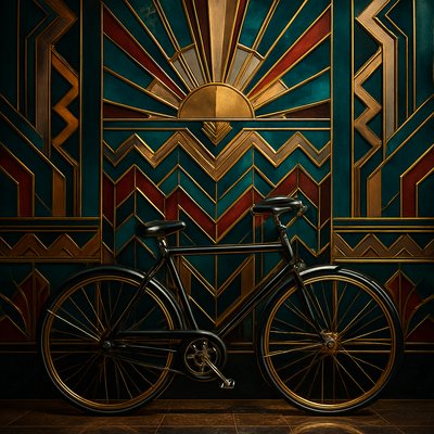bicyle resting against a wall