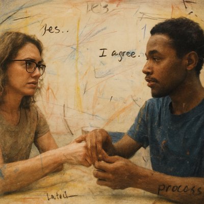 portrait of two people together