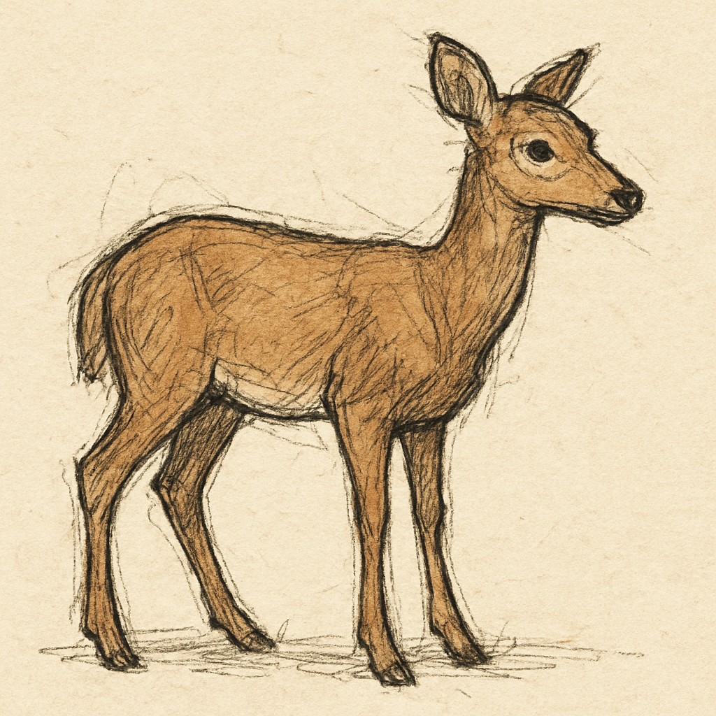 animal standing in natural pose