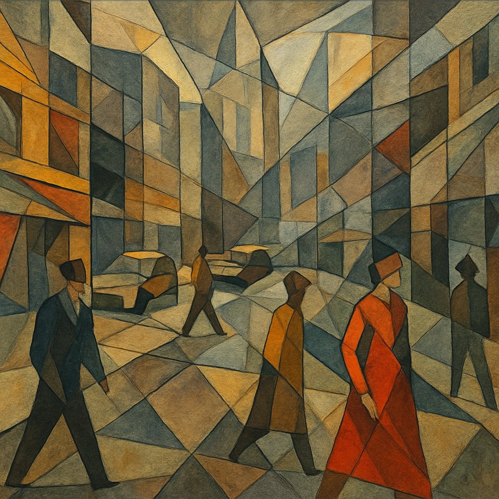 urban street with city activity