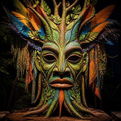 a tree in nature — Mask Art Style