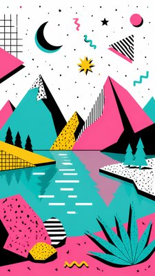 a tranquil mountain lake beneath a starry night sky, no people, no text