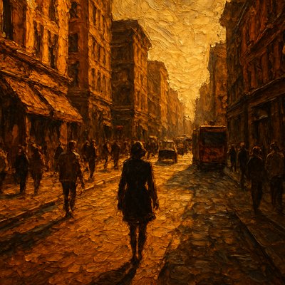 urban street with city activity