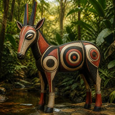 animal standing in natural pose — Congo Art Style