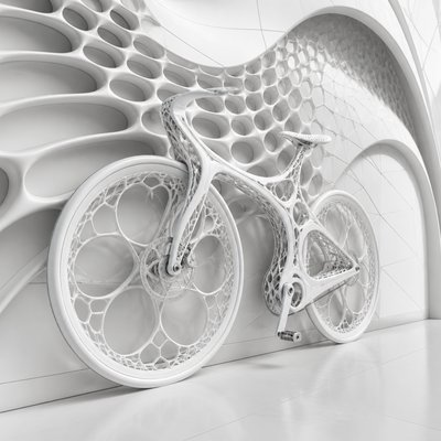 bicyle resting against a wall — Parametric Architecture