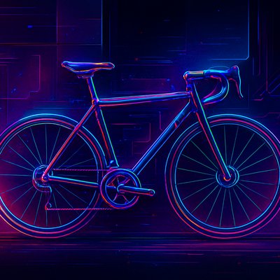 bicyle resting against a wall