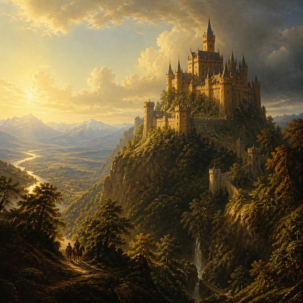 majestic castle on a hilltop