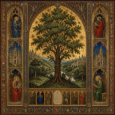 a tree in nature — Ghent Art Style