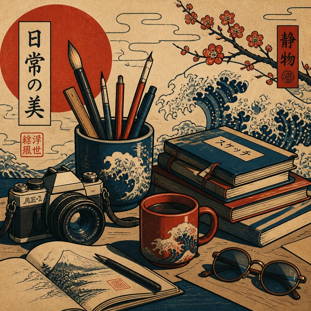 still life with everyday objects