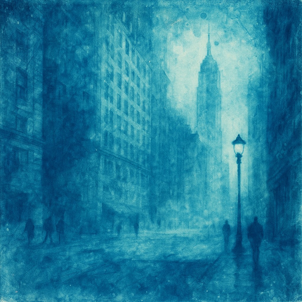 Cyanotype Dreamscape Style Transfer Example