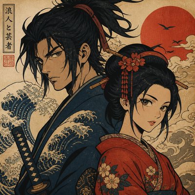 portrait of two people together