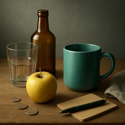 still life with everyday objects