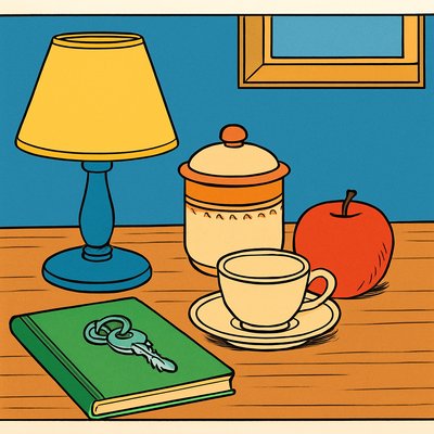 still life with everyday objects