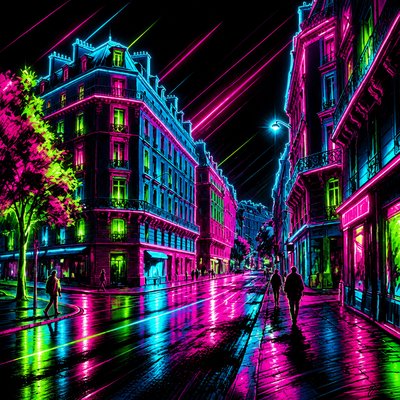 Neon Pop Art Style Style Transfer Example