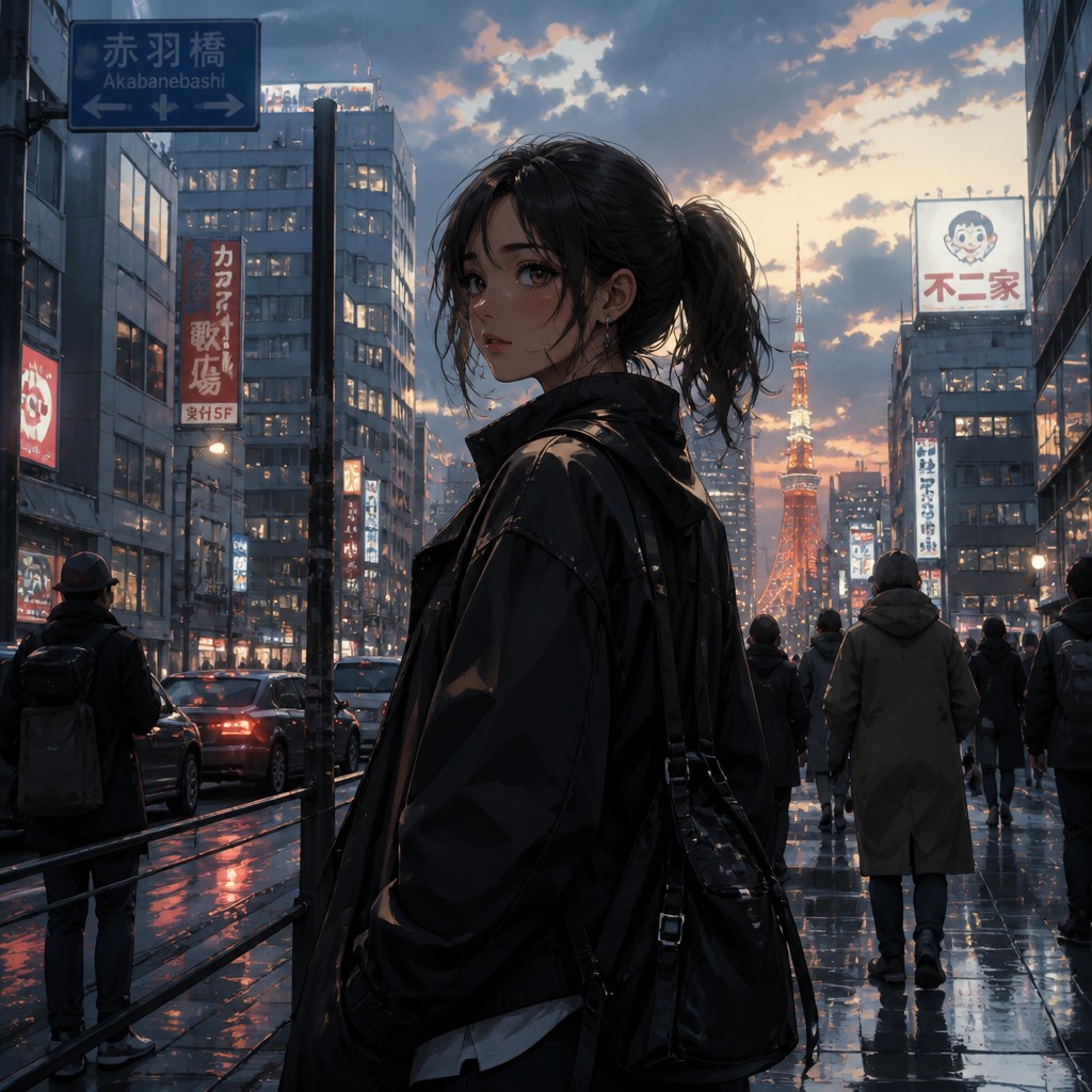 urban street with city activity