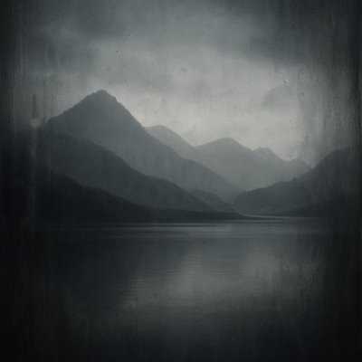 serene landscape with mountains and water
